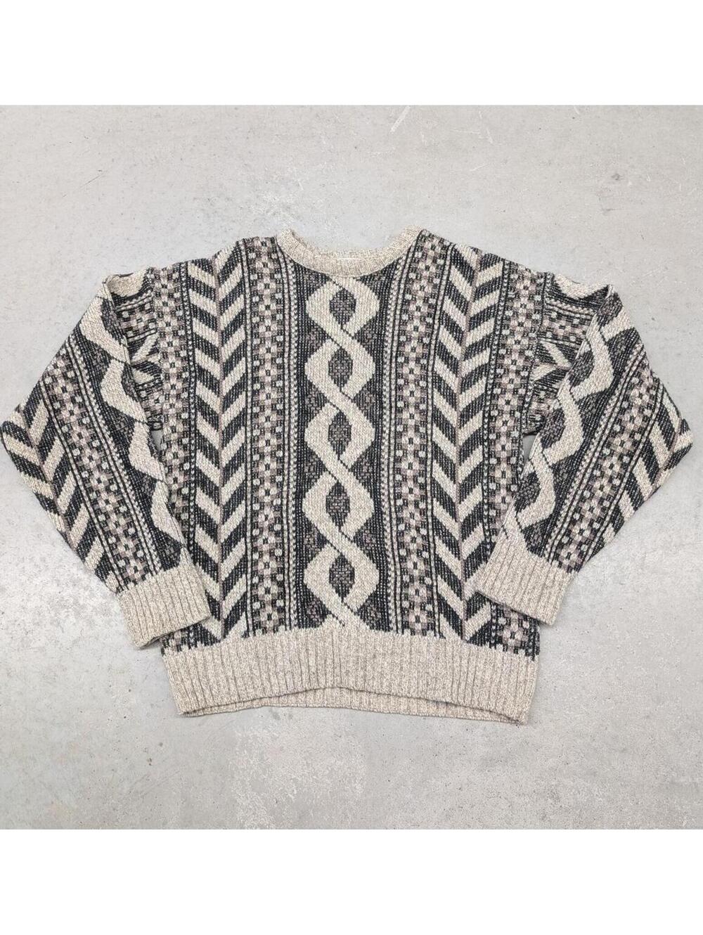 Vintage 90s London Fog USA Patterned Knit Sweater